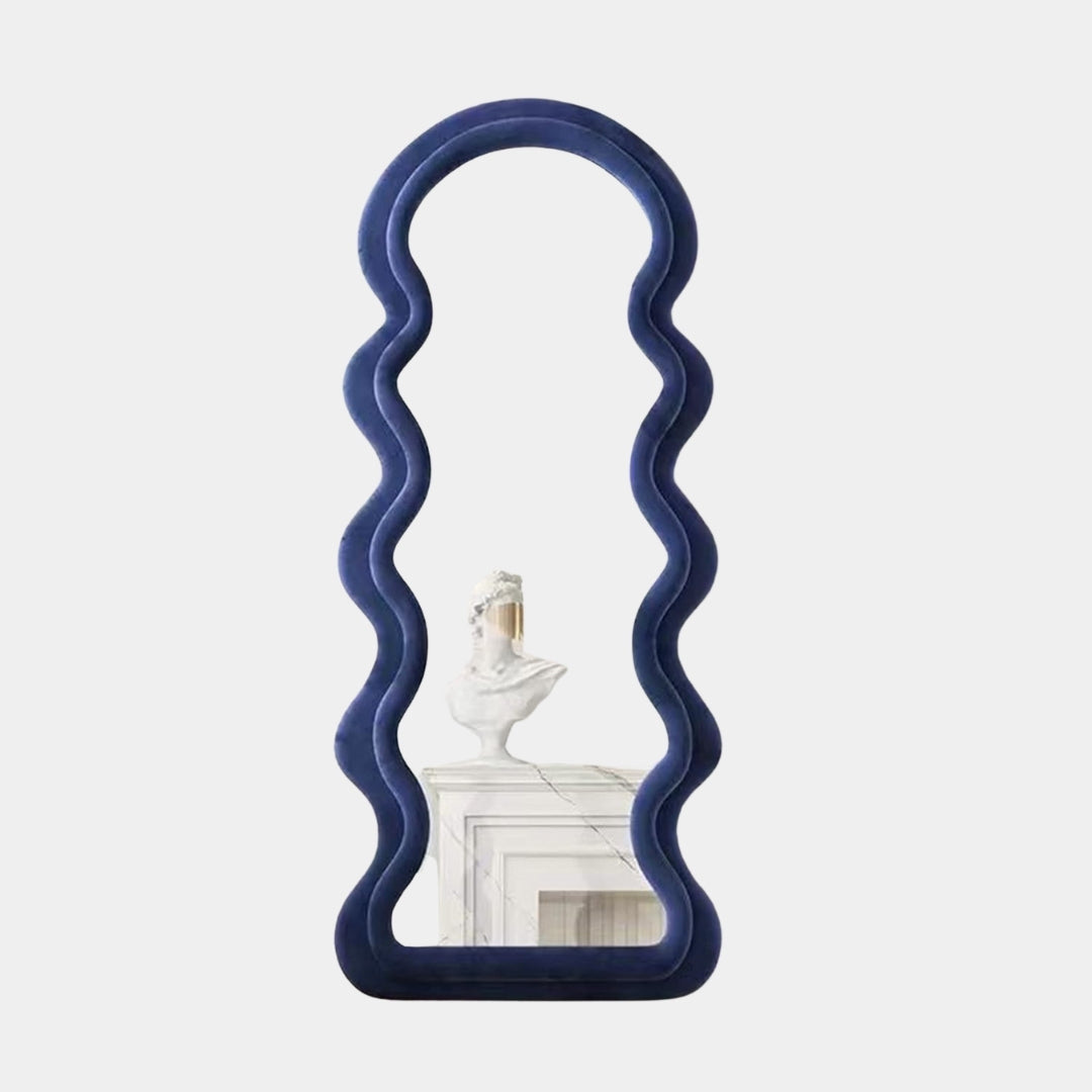 Blue Horizon Curved Frame Full-Length Mirror