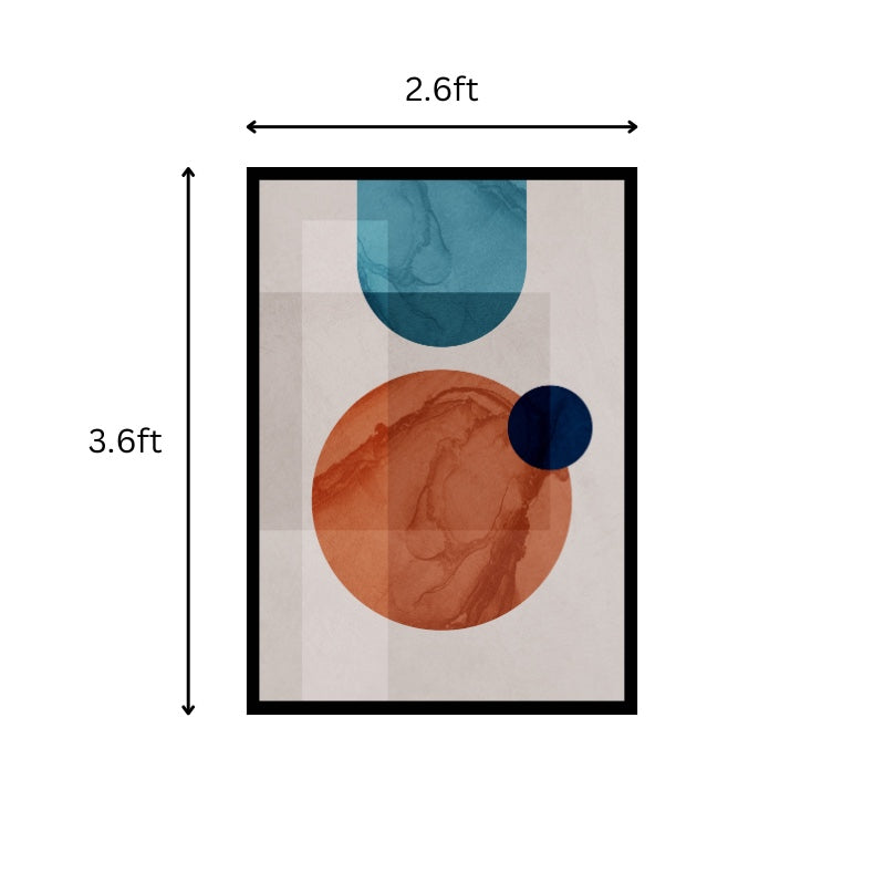 Geometric Abstract Wall Art With Frame