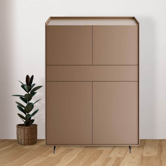 Modern Light Beige Sideboard With Storage Cabinet