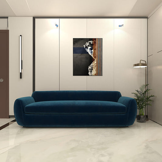 3 Seater Modern Royal Blue Sofa for Living Room