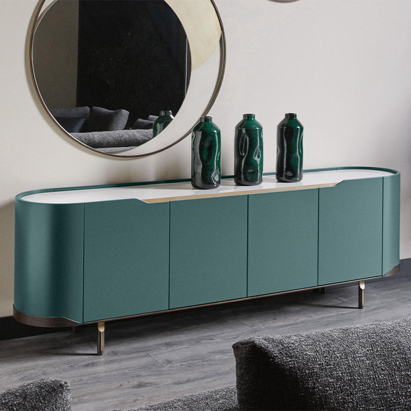 Olive green TV unit