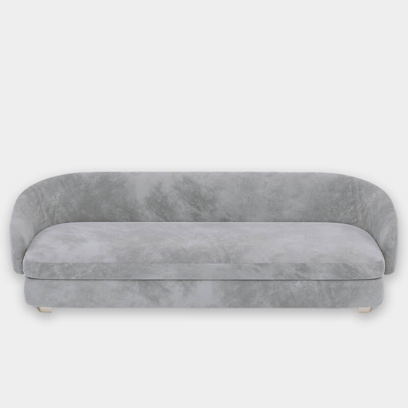 3 Seater Modern Silver Sofa