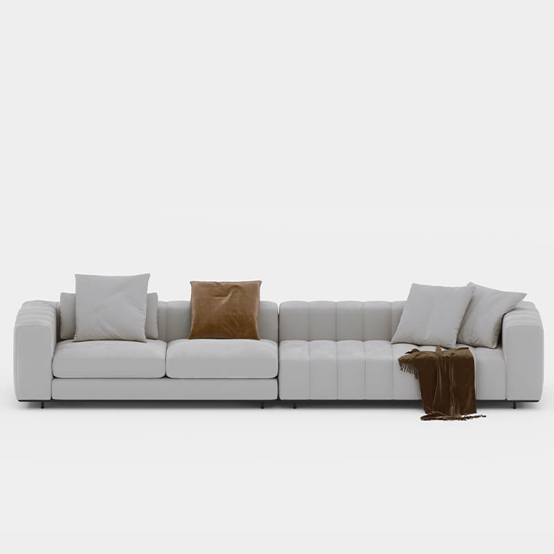 4 Seater Ultra Modern Warm Grey Sofa