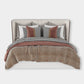 Modern King-Size Bed With Dual Tone Beige Upholstery