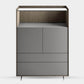 Modern Grey Storage Unit With Shelf & Drawer