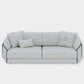 Modern AeroSpace 2-Seater Luxury Sofa in Dual Tone