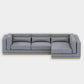 3 Seater L-Shaped Modern Grey Sofa