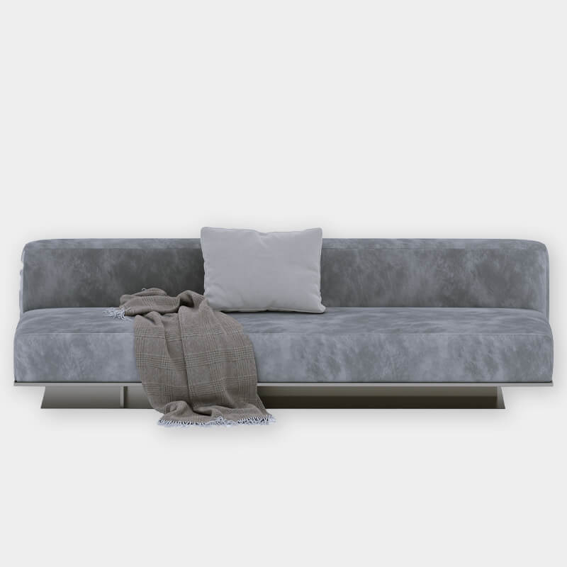 3 Seater Modern Dust-Proof Grey Sofa