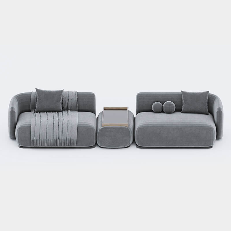 4 Seater Cool Grey Sofa