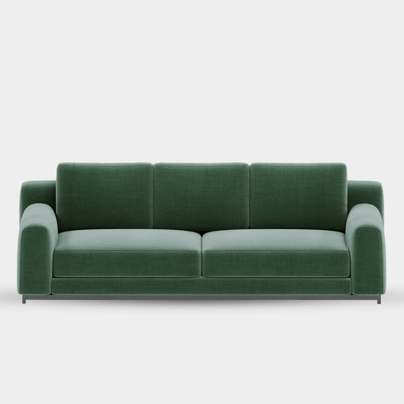 3 Seater modern green sofa