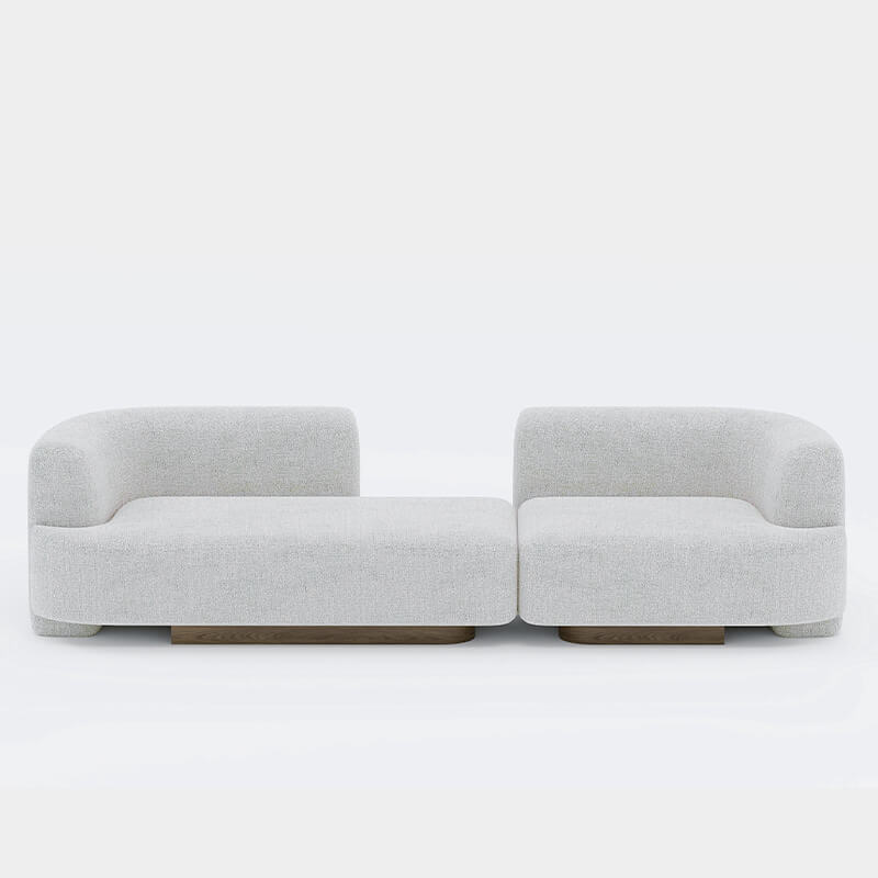 3 Seater Modern White Sofa