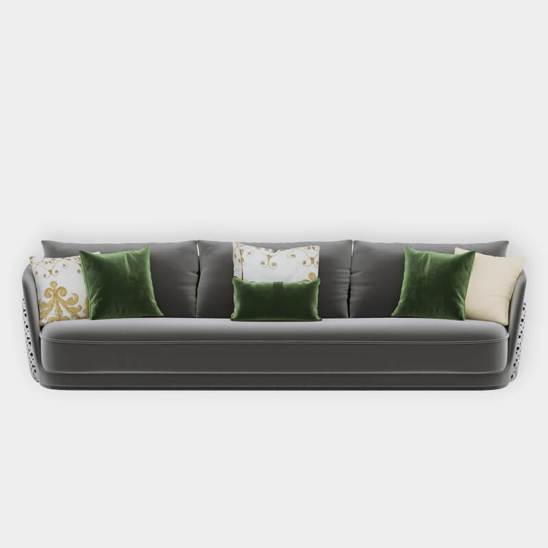 3 Seater Modern Black Sofa With Luxury Feel