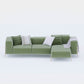 3 Seater L-Shaped Olive Green Sofa