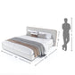 Ultra Sleek King-Size White Upholstered Bed for Luxury Bedroom