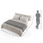 Modern Upholstered King-Size Beige Bed With Hydraulic Storage