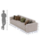 3 Seater Modern Sofa With Extra Cushioned Fabric