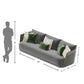 3 Seater Modern Black Sofa With Luxury Feel