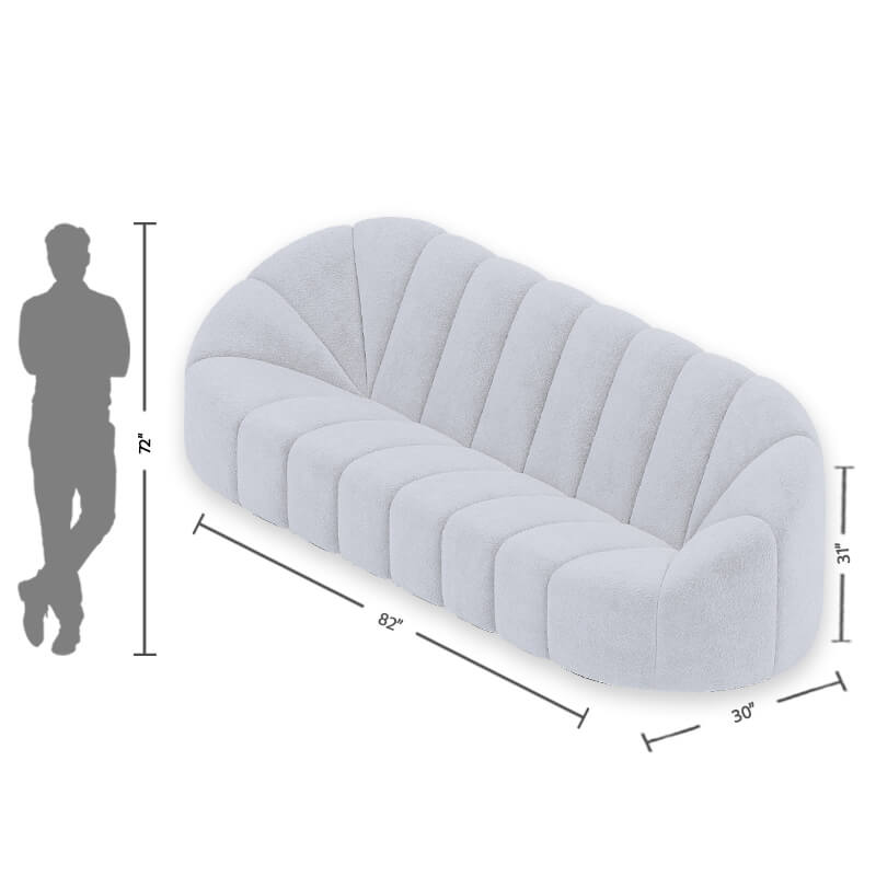 3 Seater White Sofa