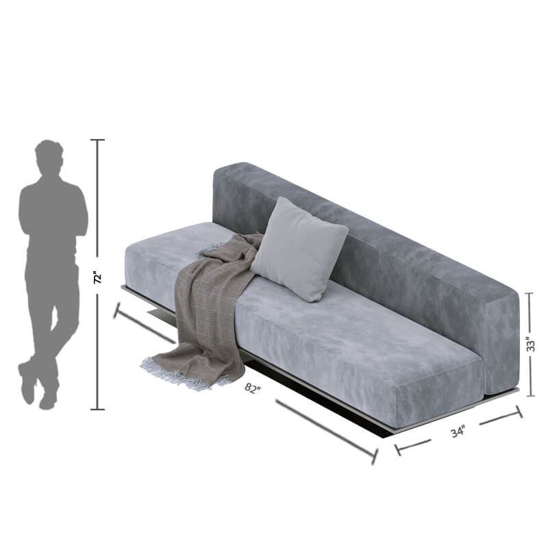 3 Seater Modern Dust-Proof Grey Sofa