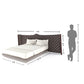 Modern King-Size Brown Bed With Solid Headboard