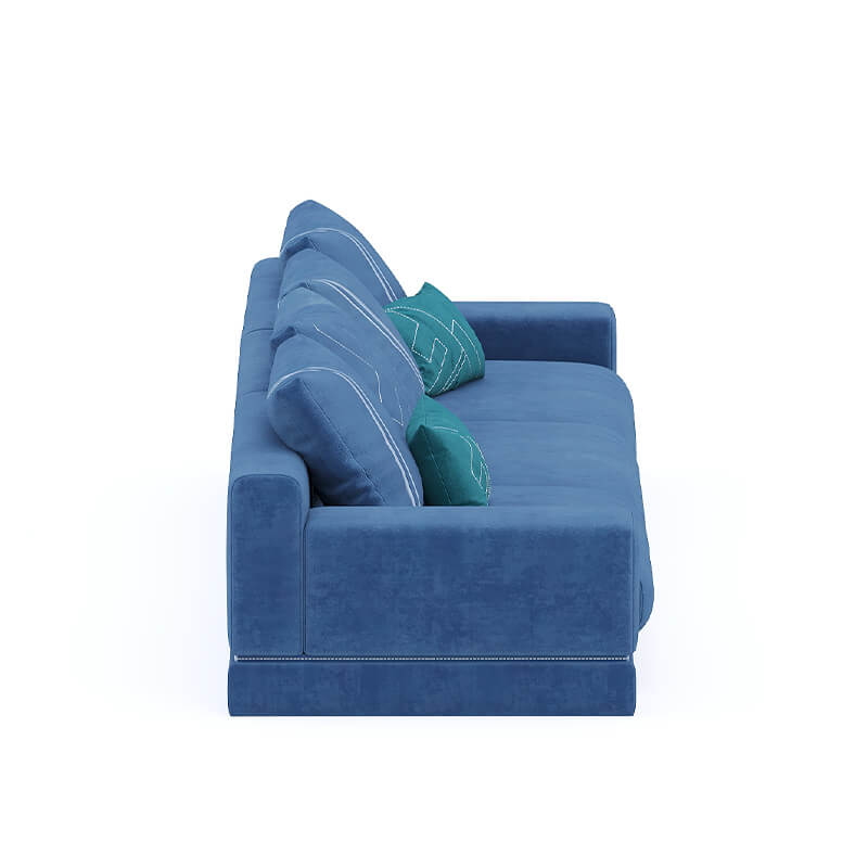 4 Seater Modern Blue Sofa