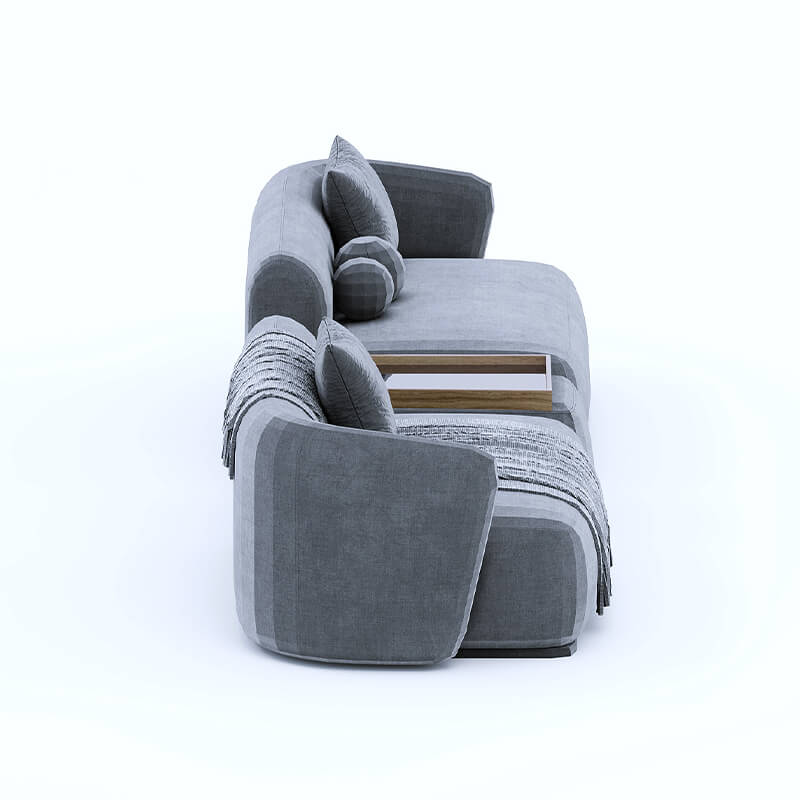 4 Seater Cool Grey Sofa