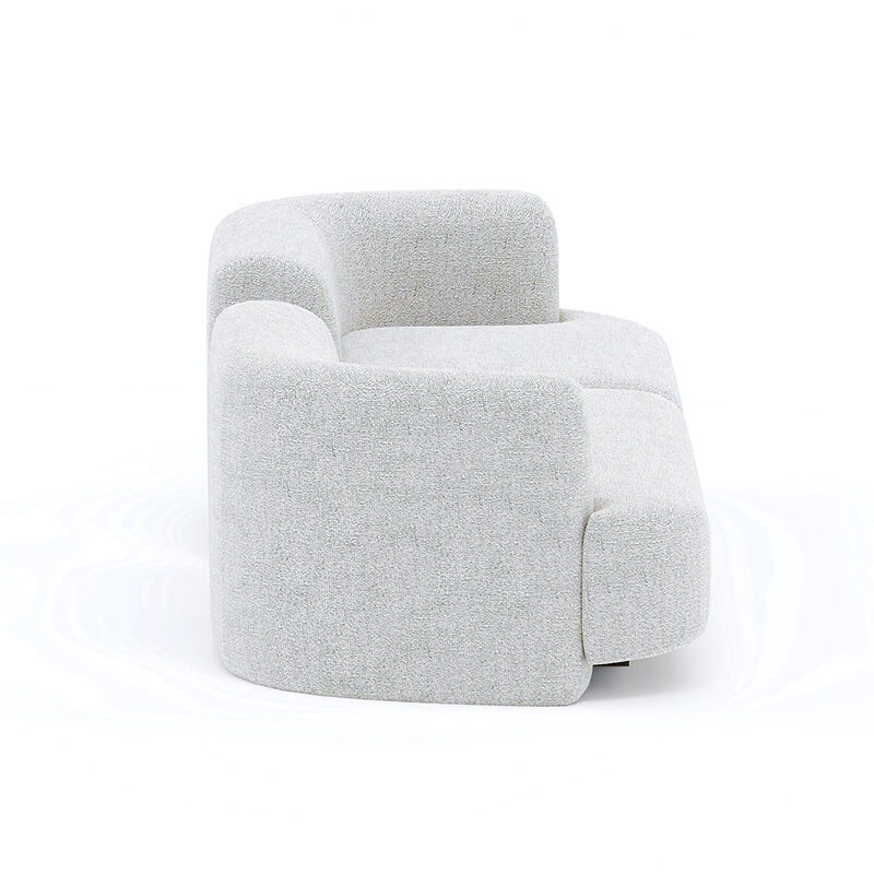 3 Seater Modern White Sofa