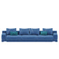 4 Seater Modern Blue Sofa