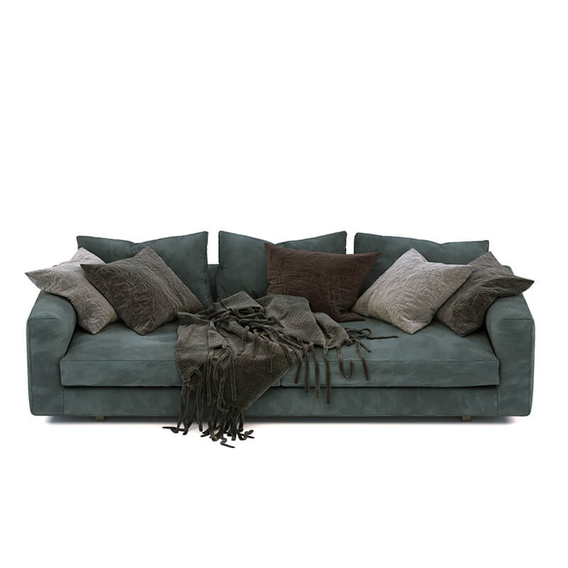 3 Seater Olive Green Sofa