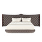 Modern King-Size Brown Bed With Solid Headboard