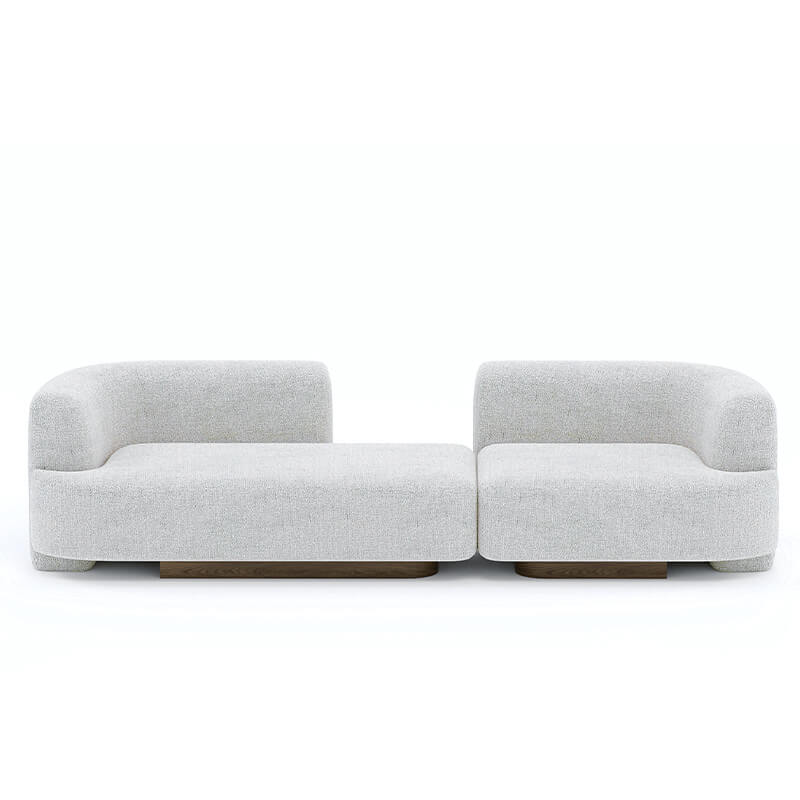 3 Seater Modern White Sofa