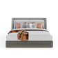 Ultra Sleek King-Size Modern Grey Bed With Hydraulic Storage