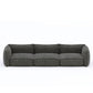 3 Seater Space Grey Sofa With Super-Soft Upholstery