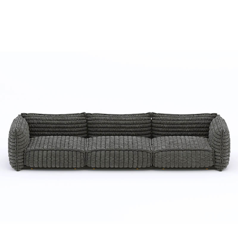 3 Seater Space Grey Sofa With Super-Soft Upholstery