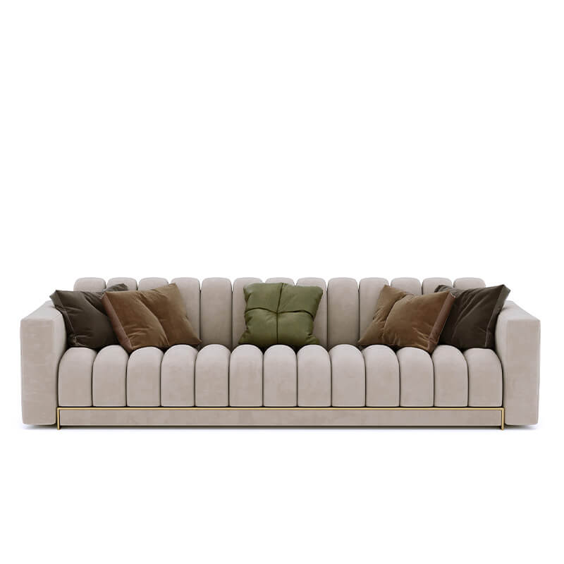 3 Seater Modern Sofa With Extra Cushioned Fabric