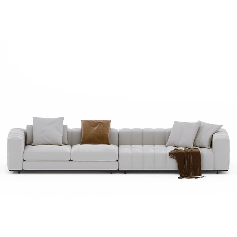 4 Seater Ultra Modern Warm Grey Sofa