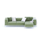 3 Seater L-Shaped Olive Green Sofa