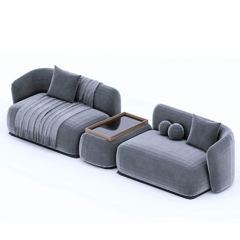 4 Seater Cool Grey Sofa