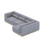 3 Seater L-Shaped Modern Grey Sofa