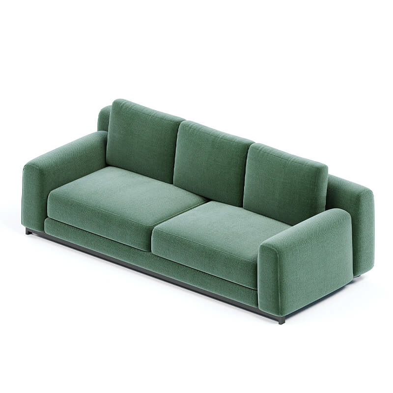 3 Seater modern green sofa