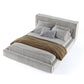 Modern King-Size Grey Bed With Hydraulic Storage