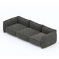 3 Seater Space Grey Sofa With Super-Soft Upholstery