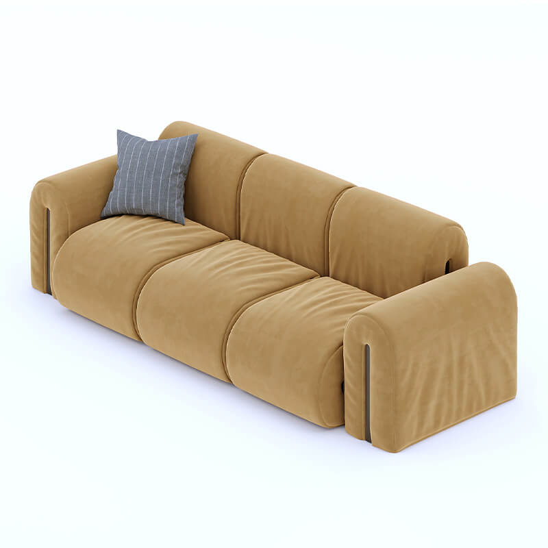 3 Seater mustard yellow sofa