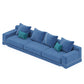 4 Seater Modern Blue Sofa