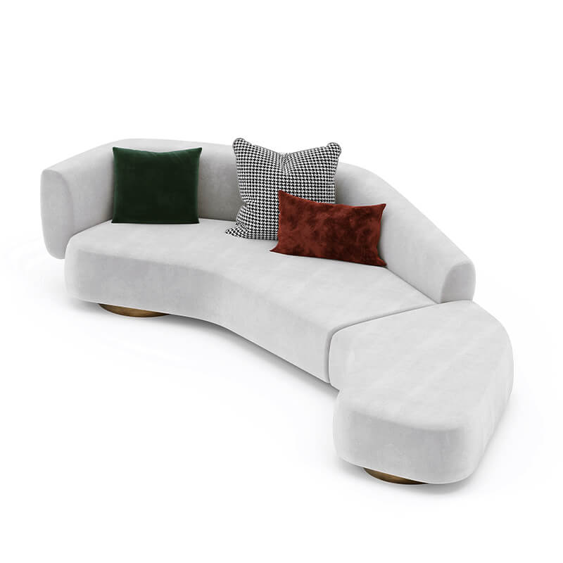 4 Seater Modern Light Grey Sofa