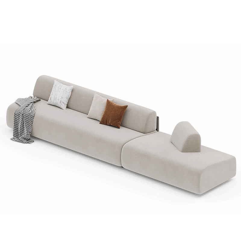 4 Seater Modern Beige Sofa