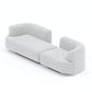 3 Seater Modern White Sofa