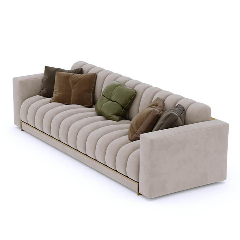 3 Seater Modern Sofa With Extra Cushioned Fabric