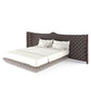 Modern King-Size Brown Bed With Solid Headboard