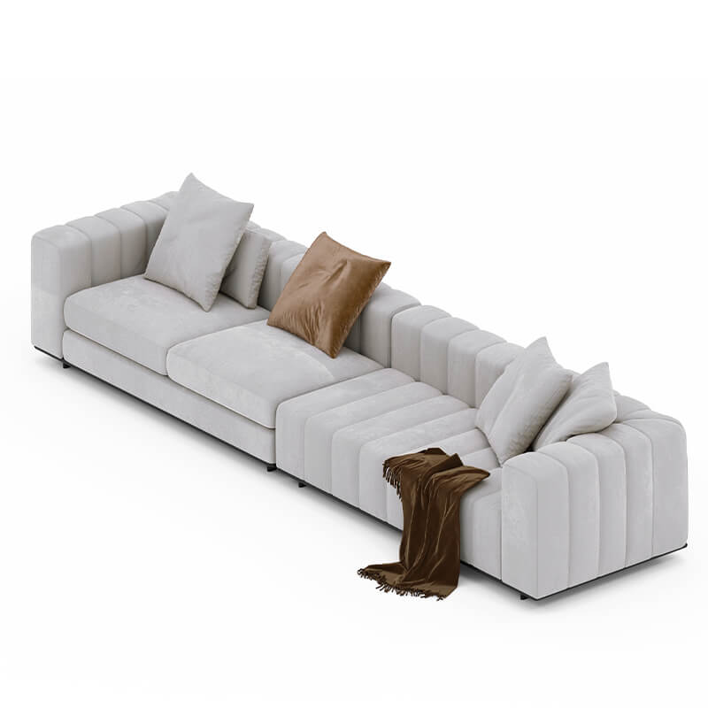 4 Seater Ultra Modern Warm Grey Sofa